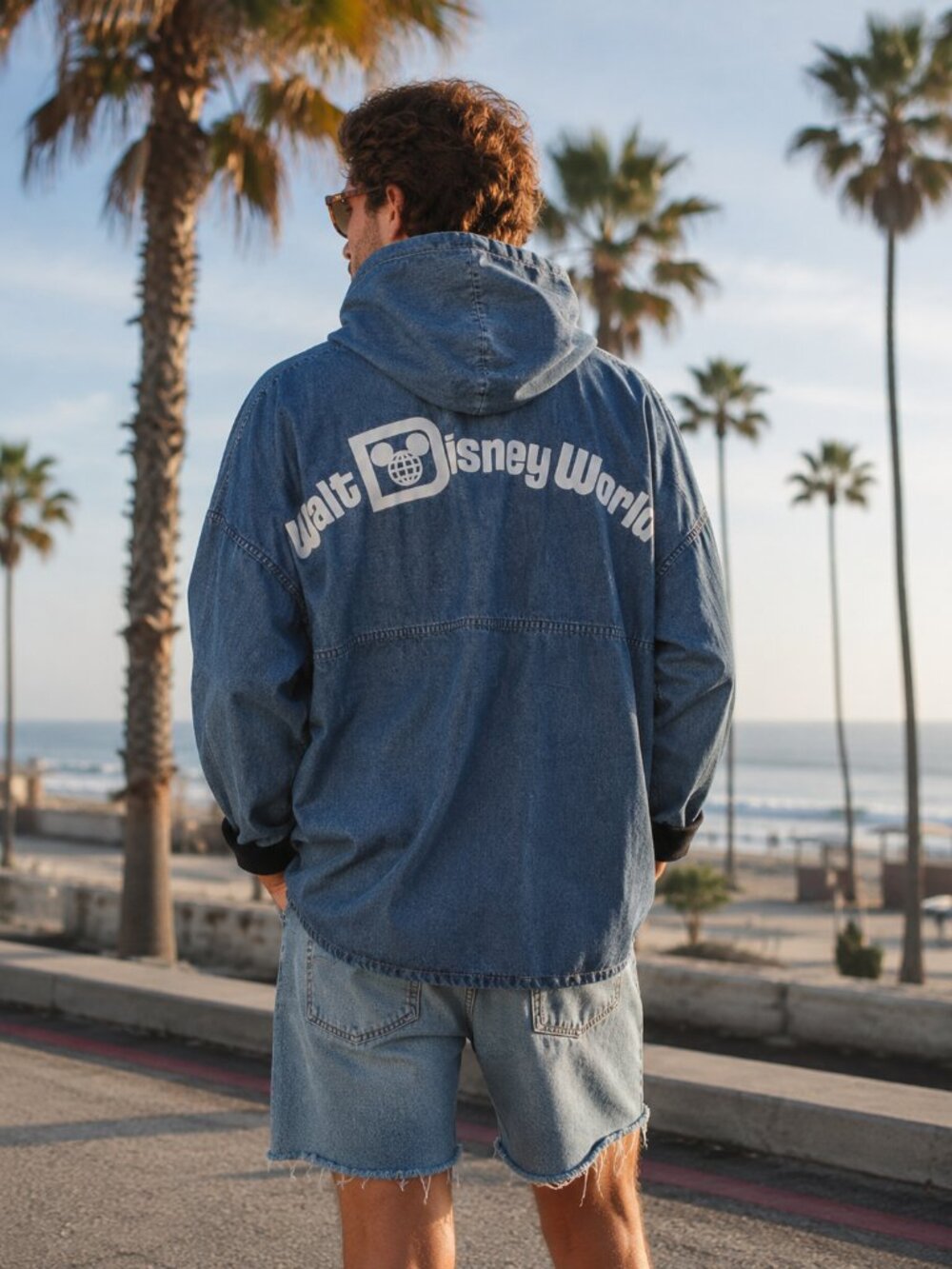 Disney World Spirit Jersey denim hooded pullover Read